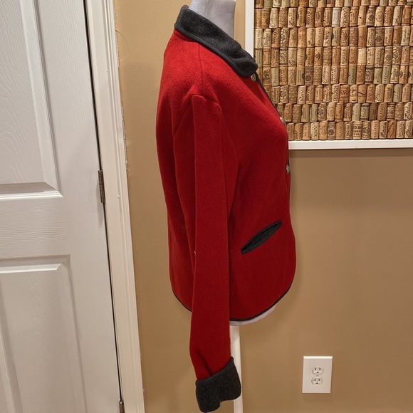 Bonnie & Norma Red and Gray Wool Blend Jacket - Picture 9 of 16